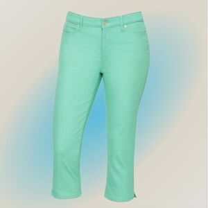 Talbots Pedal Pusher Jeans in Light Green